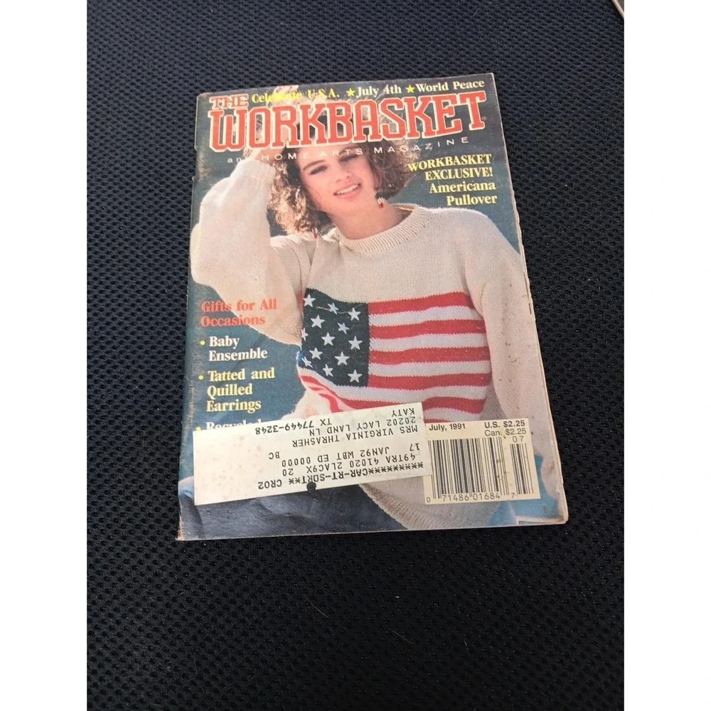 Lot of 6/ 90 & 91 Workbasket Magazines Knit, Crochet, Sewing,Tat, Craft Patterns